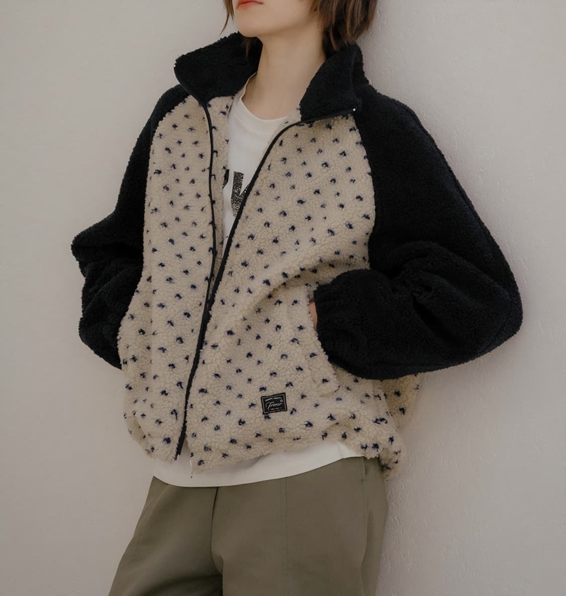 프리버07 하트 도트 플리스 점퍼 상품이미지1