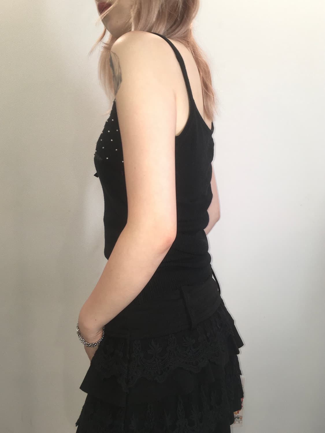jpn vintage ribbon peal knit sleeveless 상품이미지5