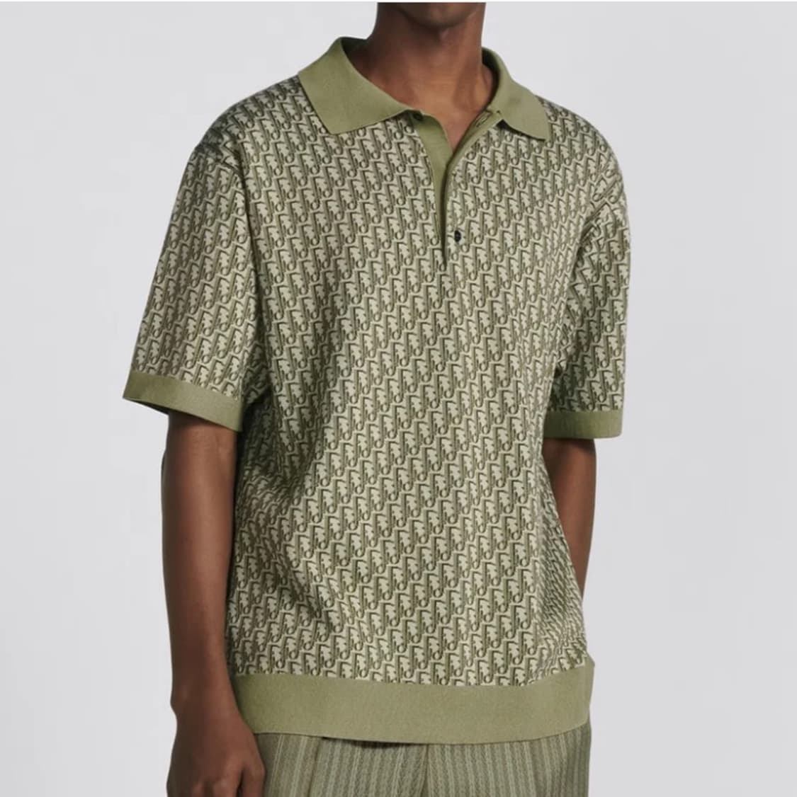 (A+/XL) / 디올 오블리크 폴로 반팔 셔츠 올리브그린 상품이미지8