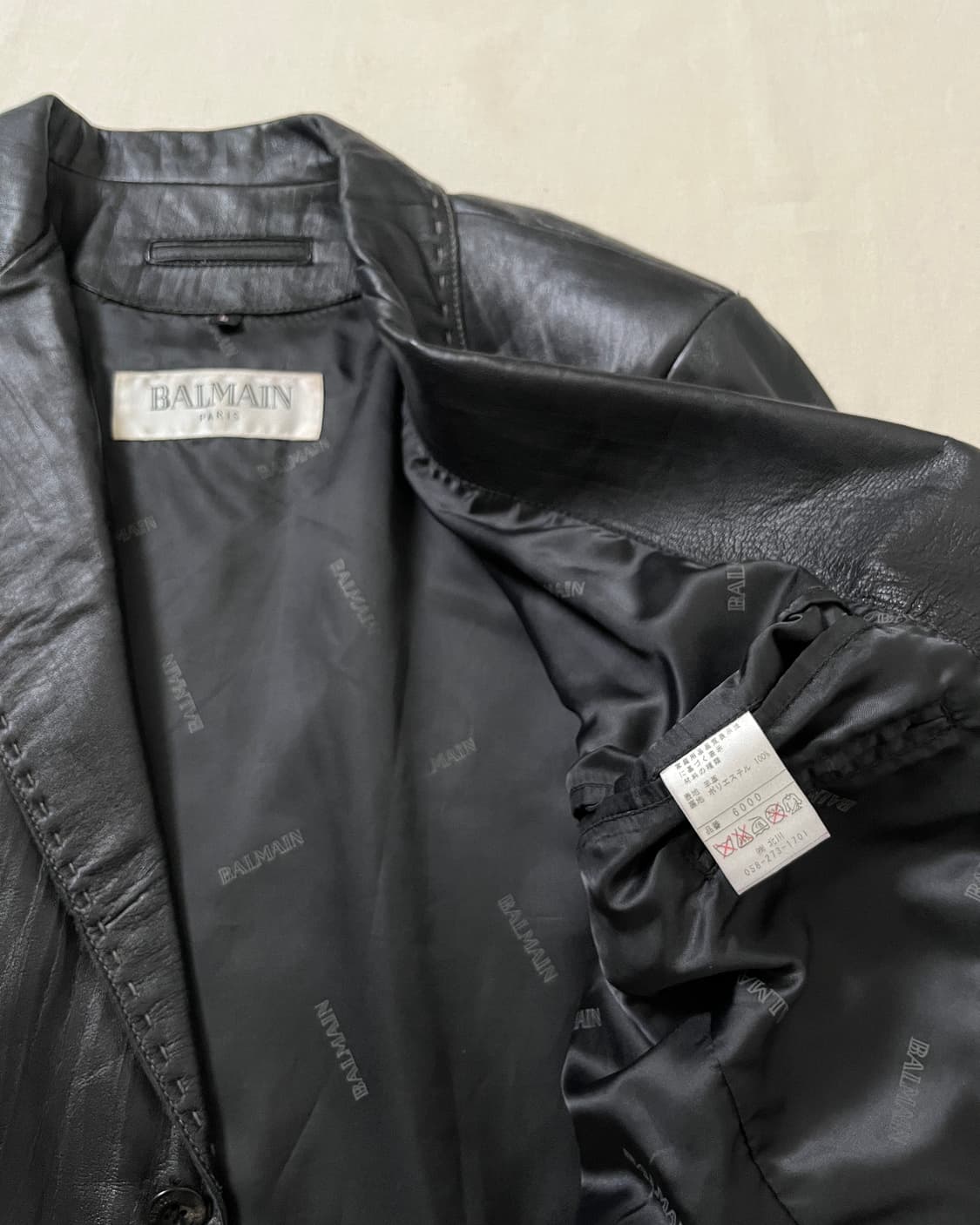 발망 레더 블레이저 balmain 양가죽 테일러드 자켓 상품이미지6