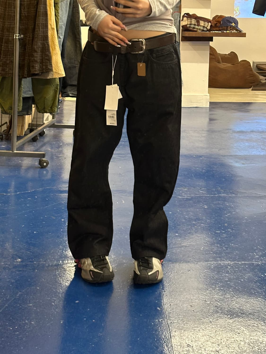 핼무트랭 x 유니클로 블랙 데님팬츠 상품이미지2