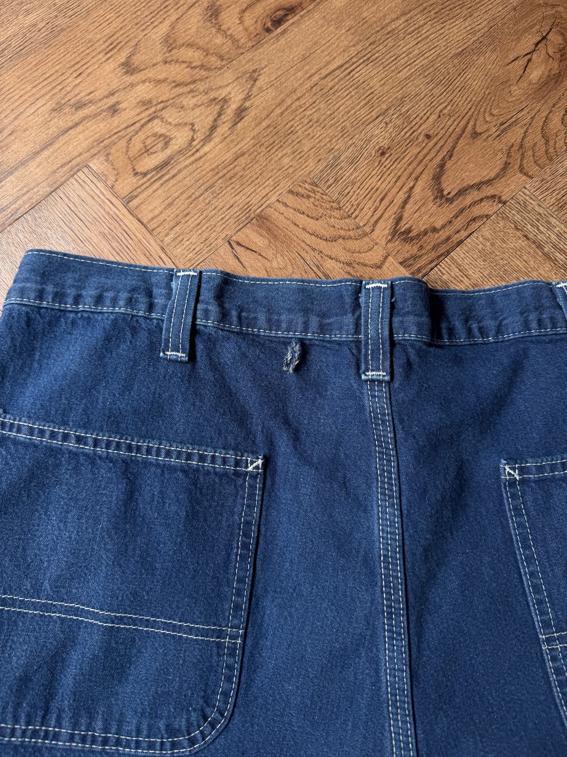 [36]칼하트 USA 싱글 디스트로이드 다크블루 싱글니 워크 데님 팬츠 상품이미지8