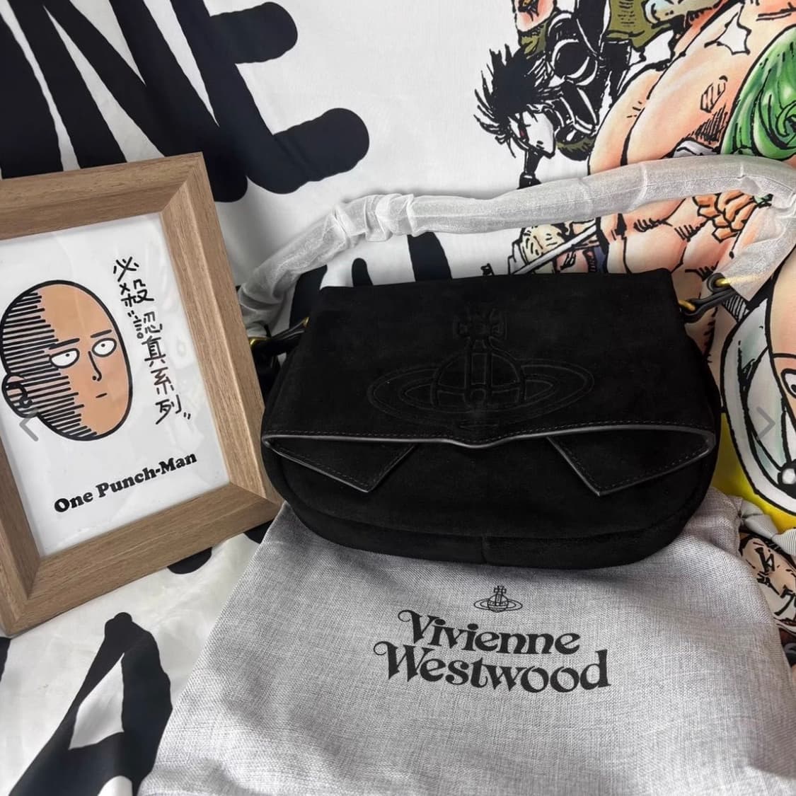 비비안웨스트우드 orb 스웨이드 숄더백 상품이미지1