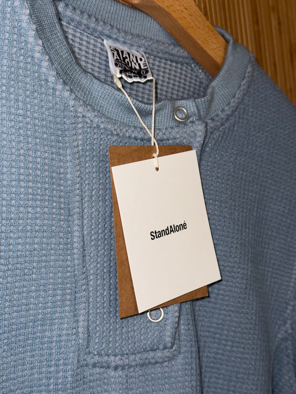 StandAlone 와플 버튼 티셔츠 스카이블루 (택 포함 새상품) OS 상품이미지2