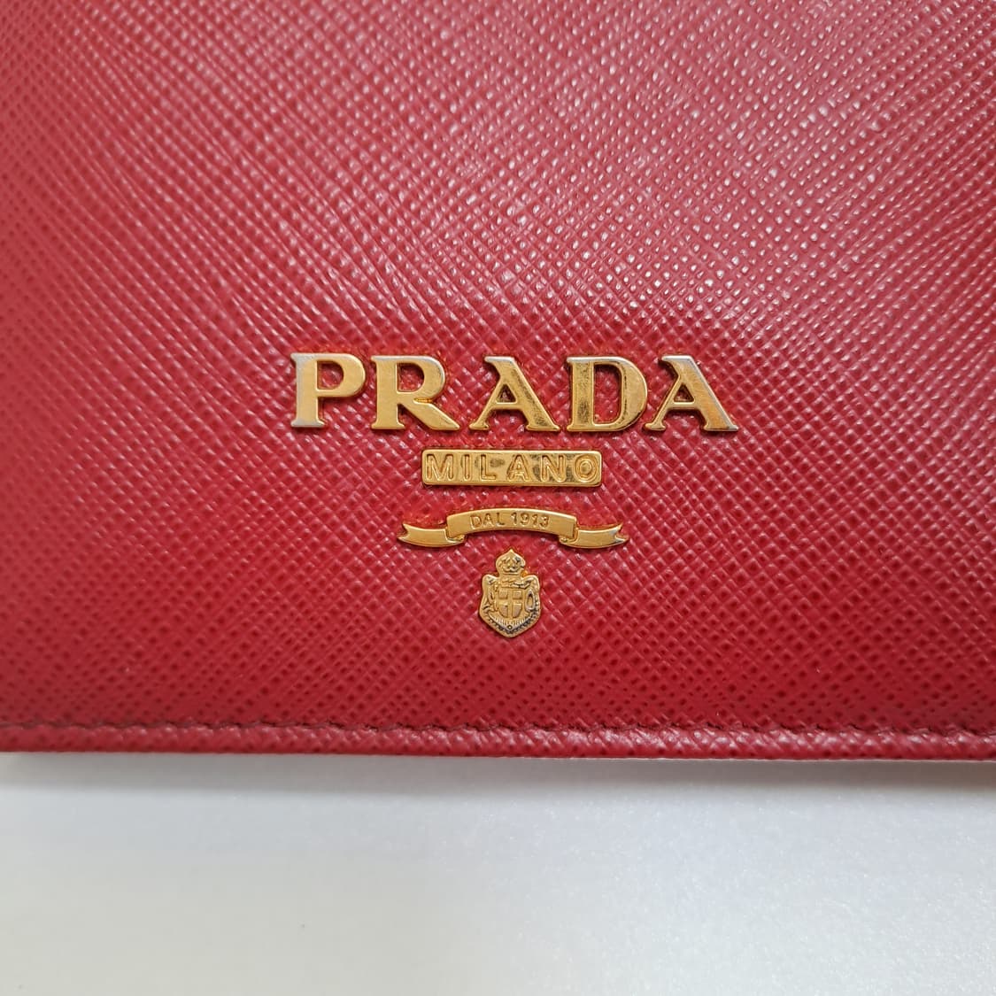 [100%/정품] 프라다 사피아노 메탈 레드 반지갑, 프라다지갑 상품이미지3