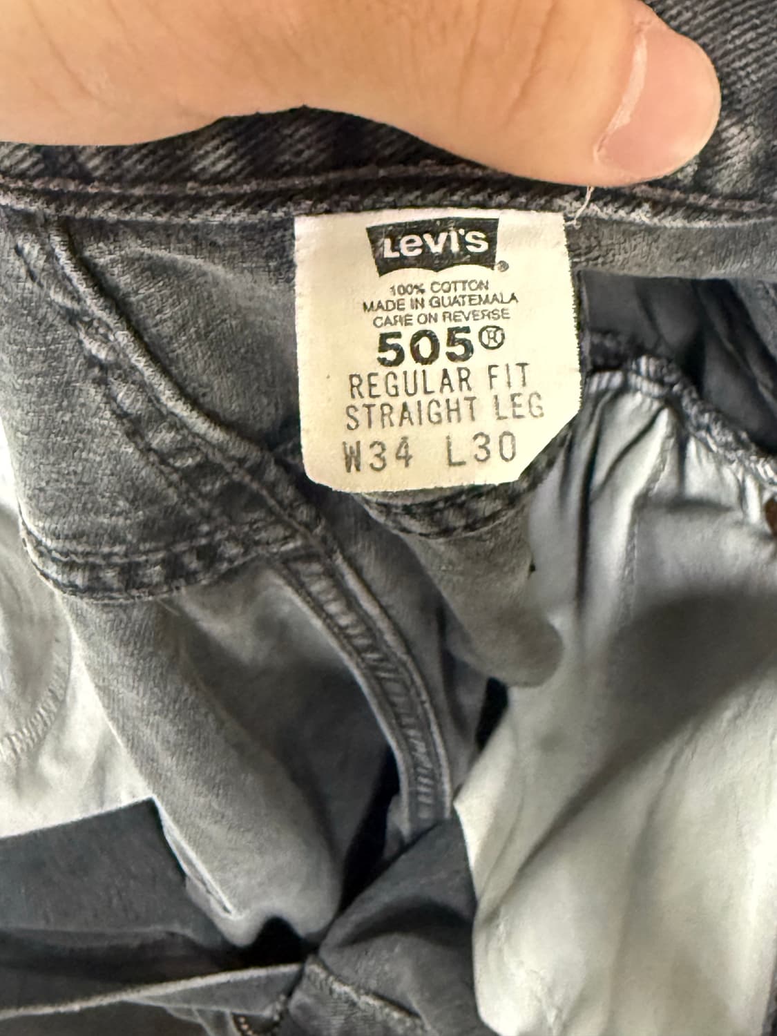 리바이스 505 흑청 W34 L30 상품이미지3