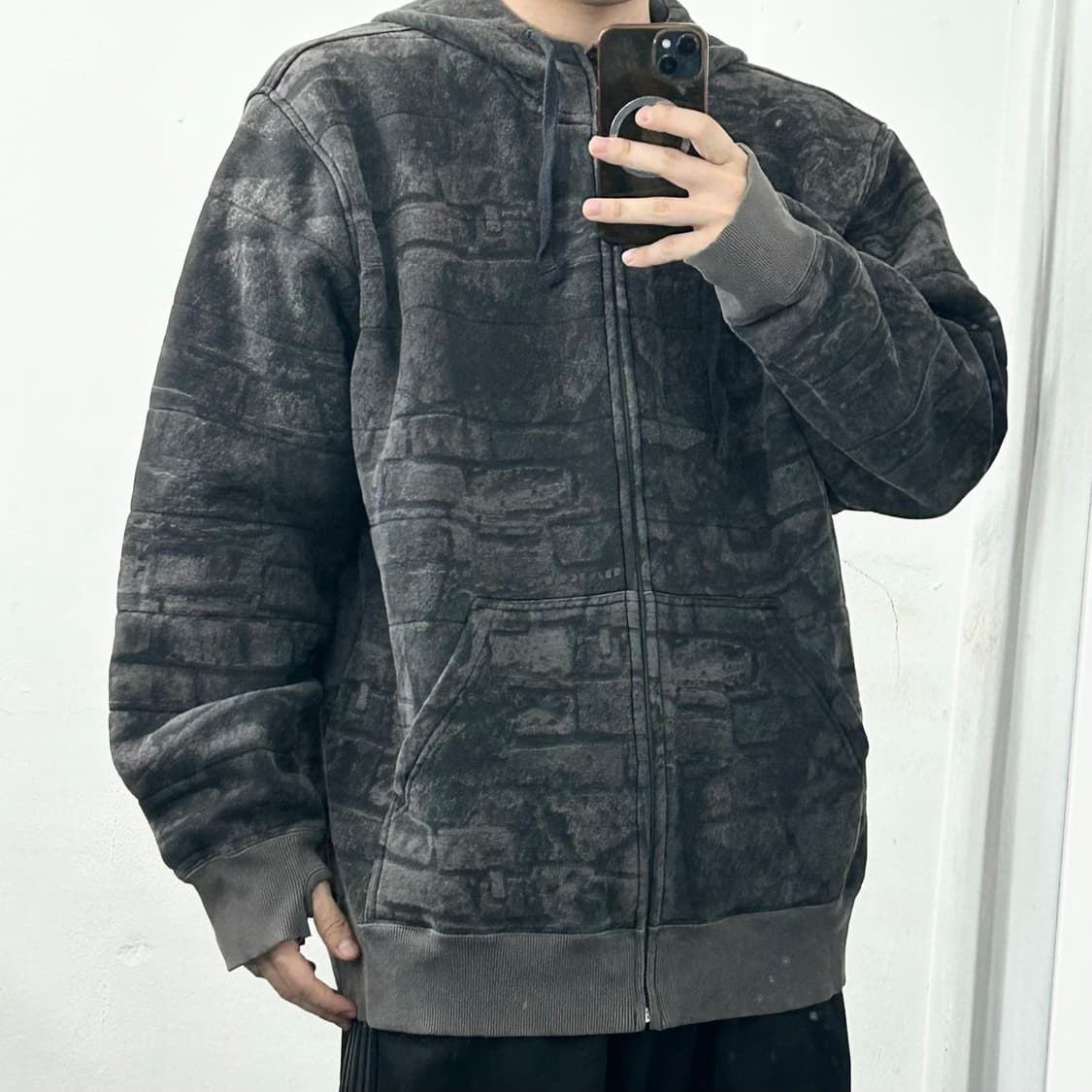 오클리 포지드 굿 마블 패턴 후드 집업 상품이미지2