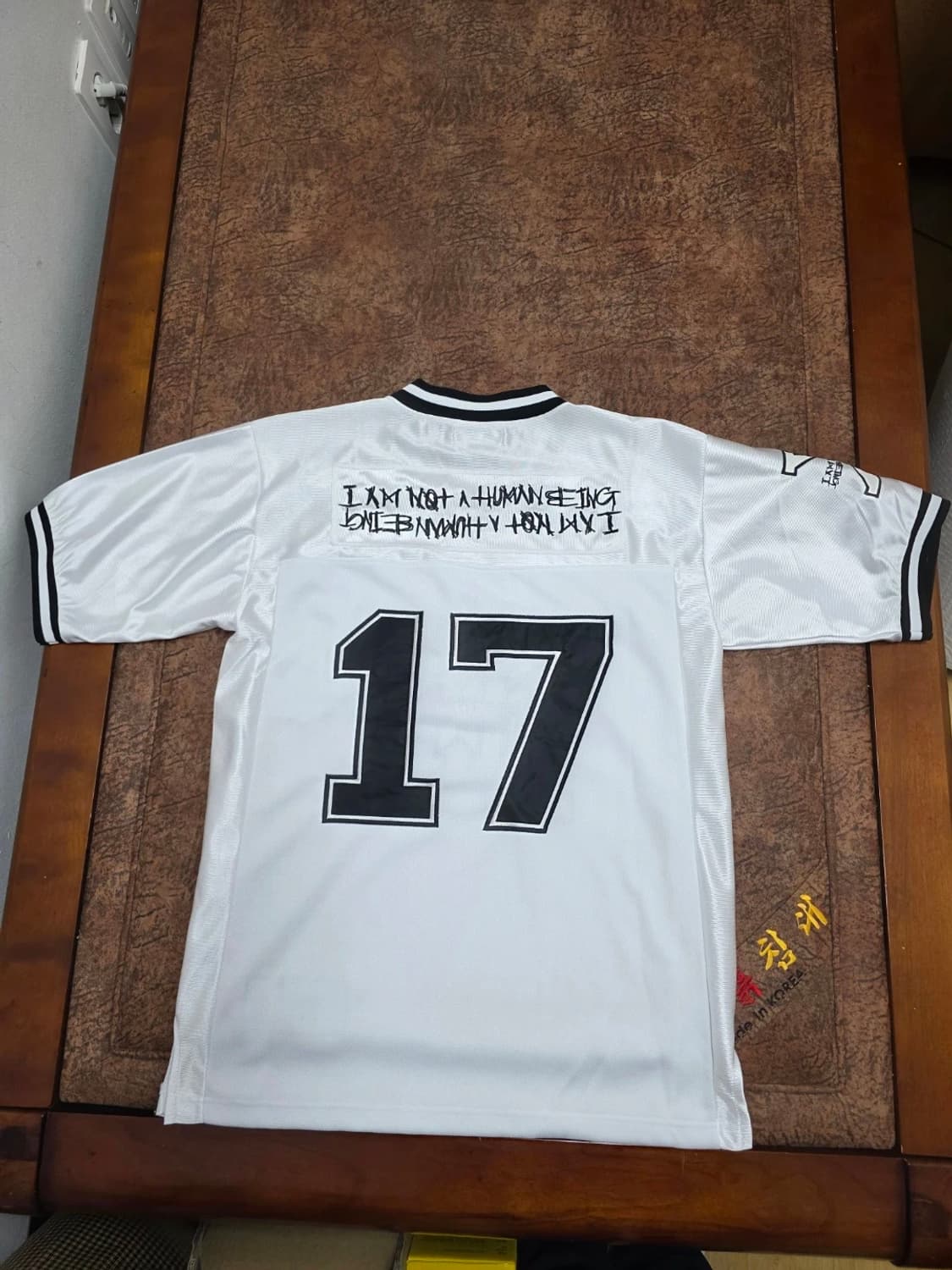 아임낫어휴먼비잉 풋볼 저지 화이트 L 상품이미지7