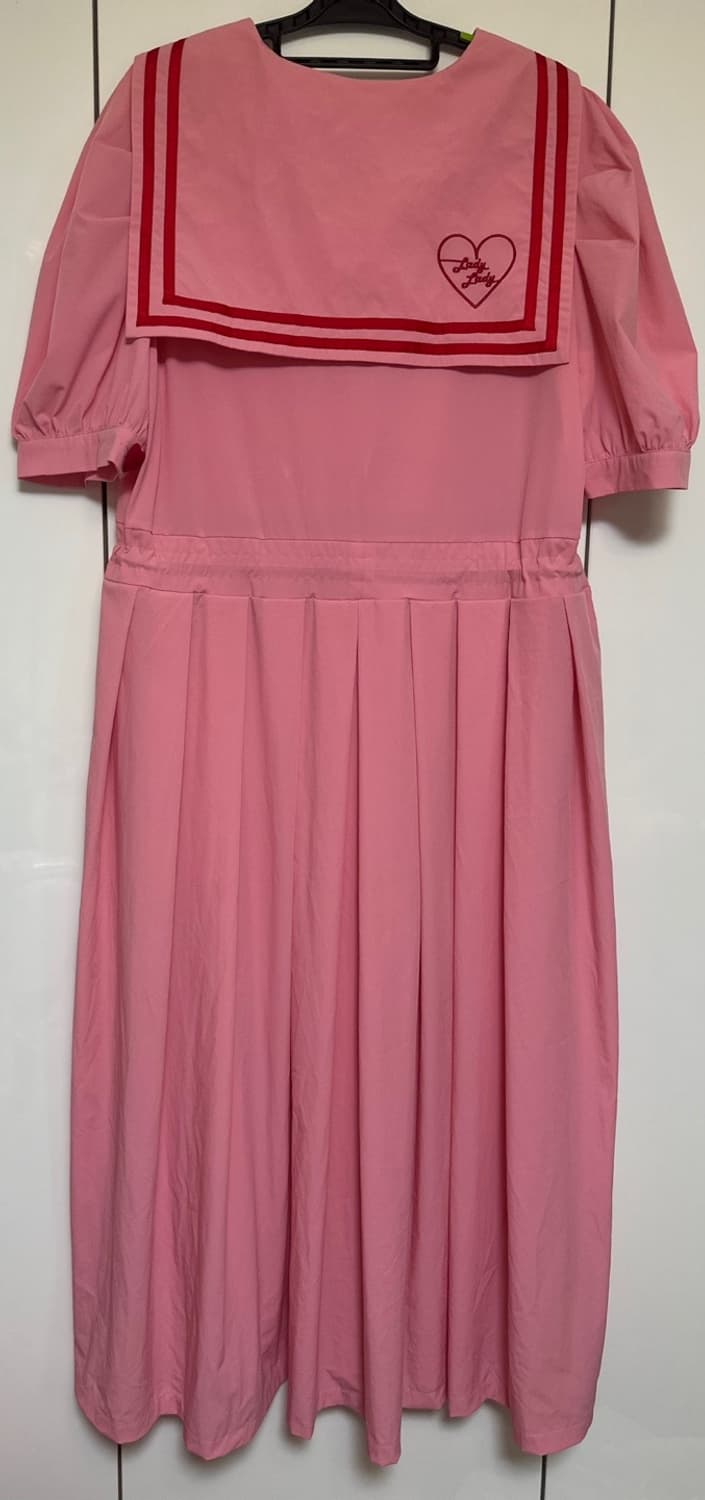 레이디레이디 세일러 카라 하트 단추 원피스 상품이미지5