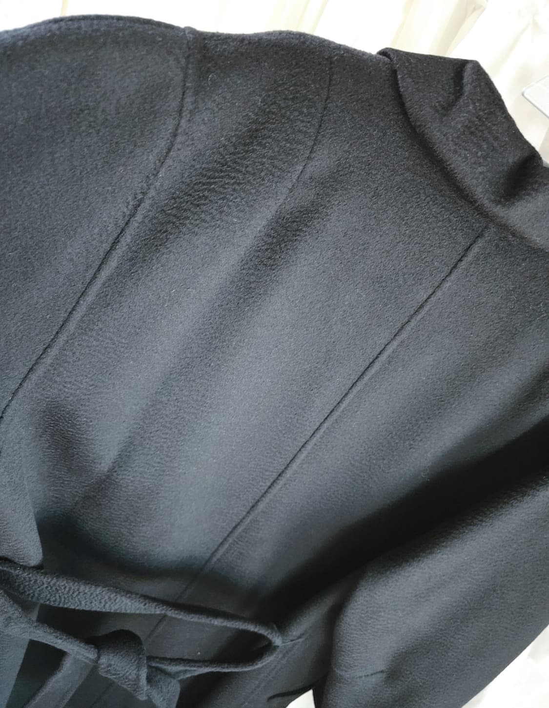 캐시미어 100 블랙 코트 상품이미지6