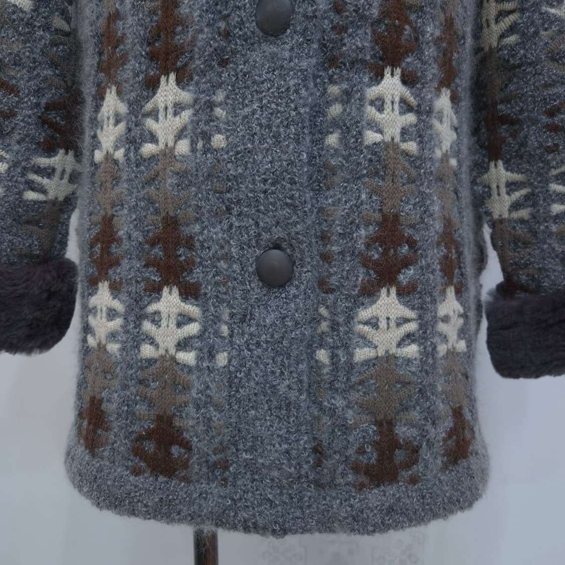 일본제 EL MIDAS 울 100% 토끼털 퍼코트 상품이미지6