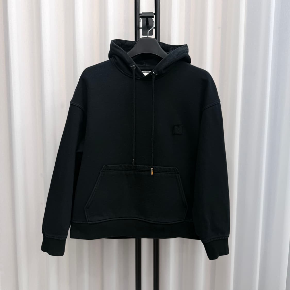 [48] 우영미 플라워 후드티 블랙 상품이미지2