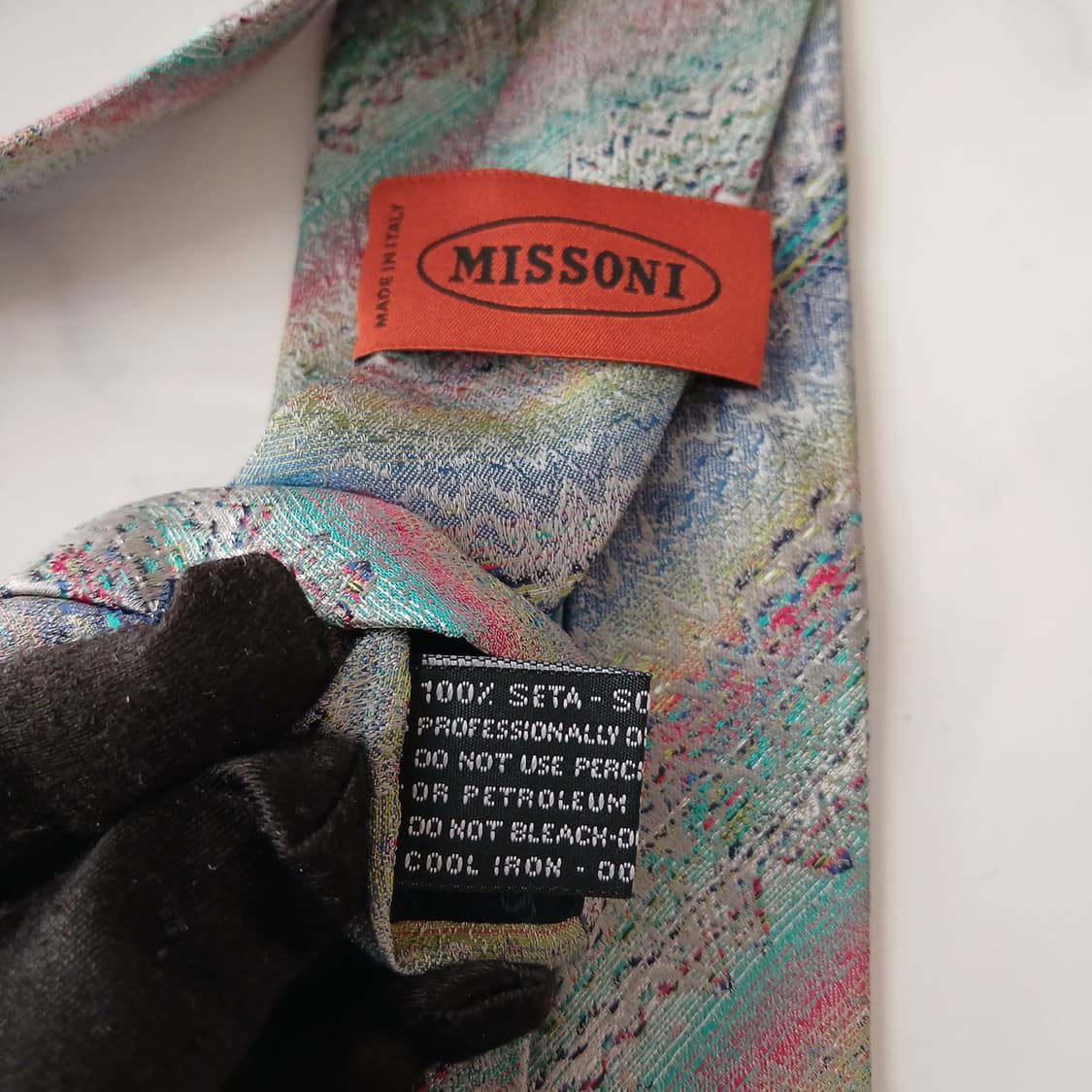 미쏘니 실크 실버 멀티 자카드 넥타이 8.8cm A+등급 A19433
 상품이미지9