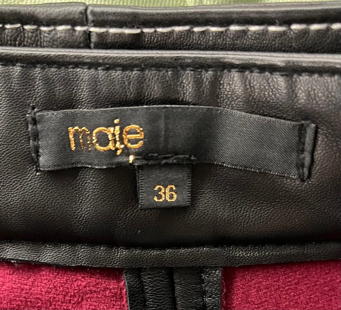 마쥬 양가죽 미니 스커트 36 블랙 상품이미지3