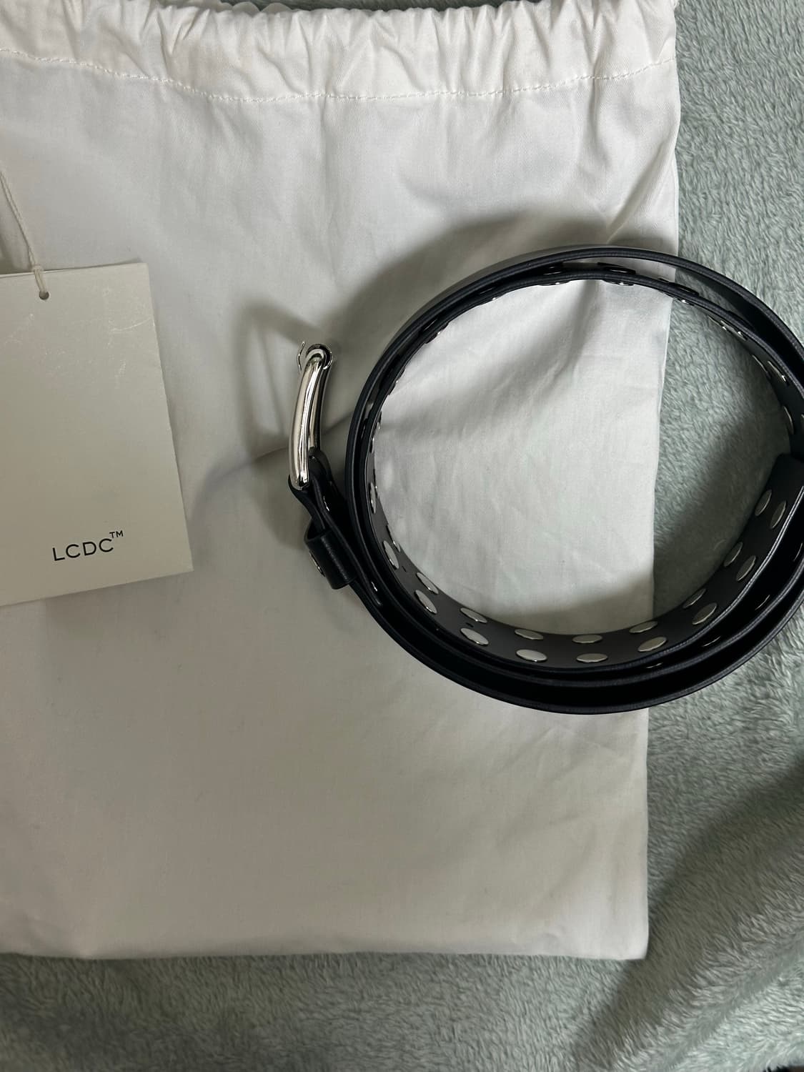 LCDC 더블 스터디드 레더 벨트 상품이미지2