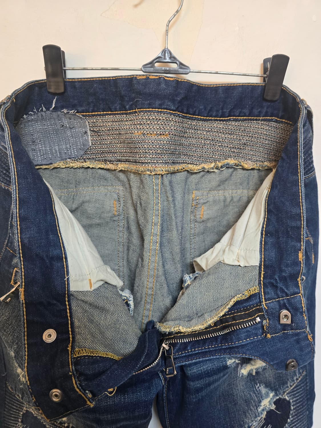 발망 남성 데미지 워싱 바이커 청바지 34 (새상품) 상품이미지5