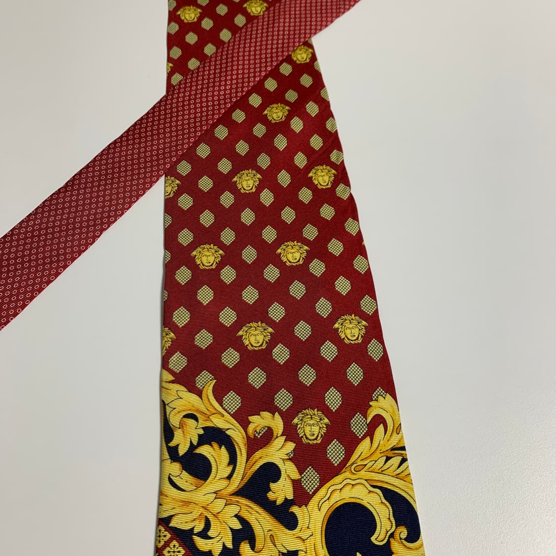 베르사체(VERSACE) 명품 결혼식 정장넥타이 100실크 모노그램 상품이미지4