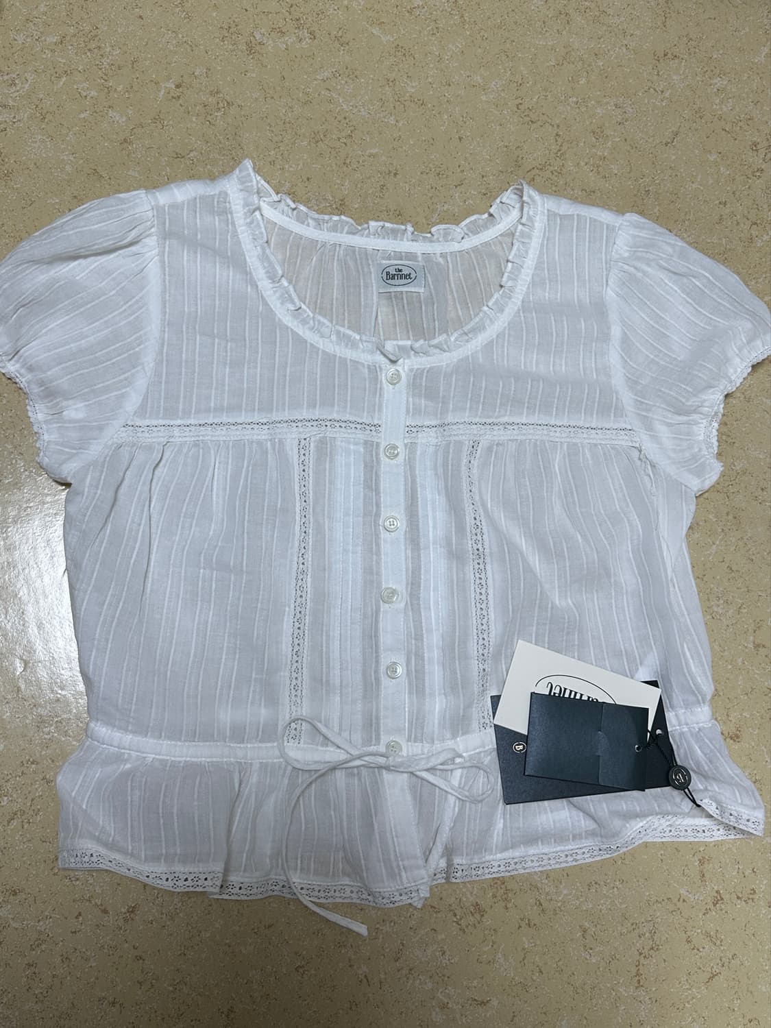 더바넷 블라우스 (Fiona Lace Trim Blouse_Ivory) 상품이미지2