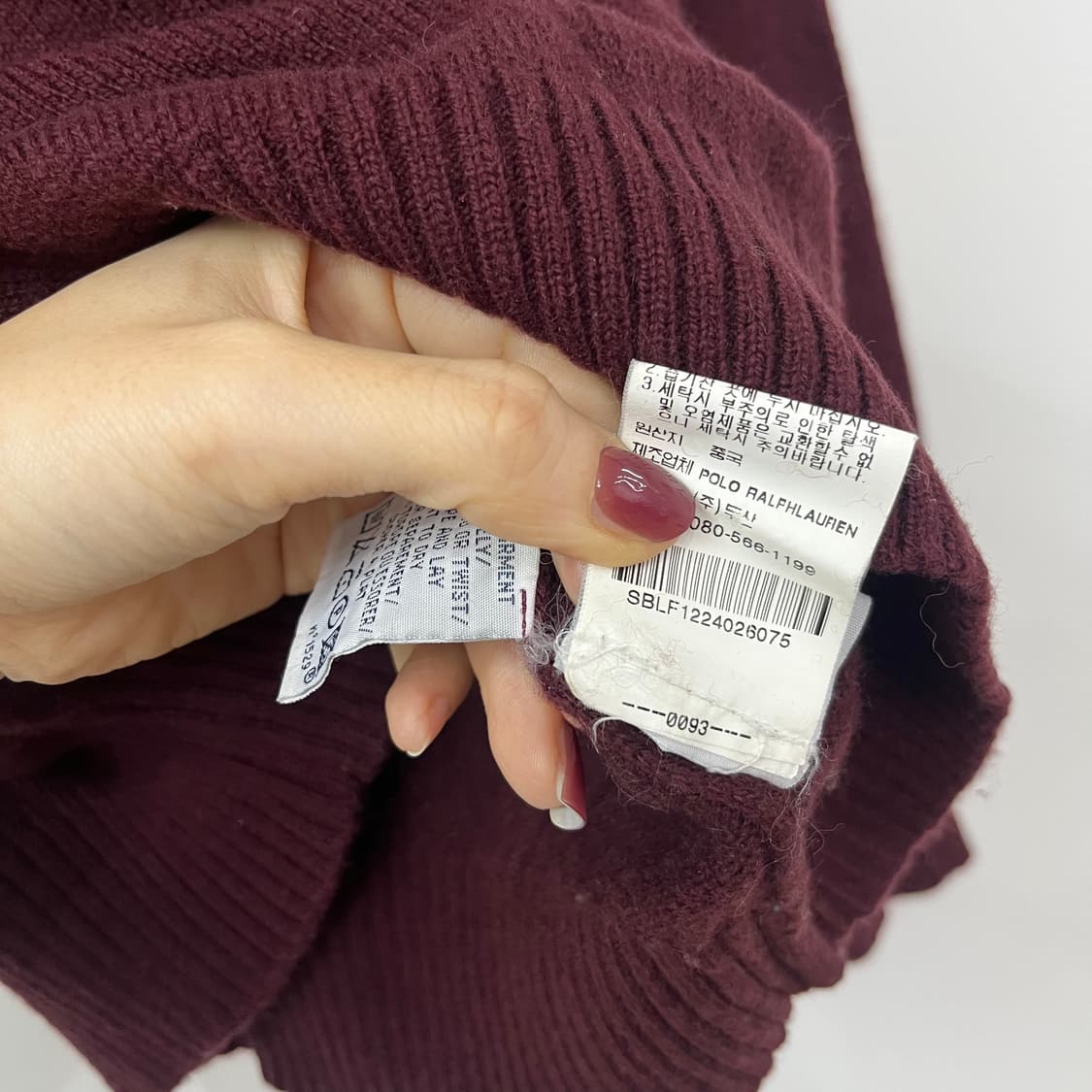 폴로 랄프로렌 카키 포니 버건디 램스울 니트 상품이미지6