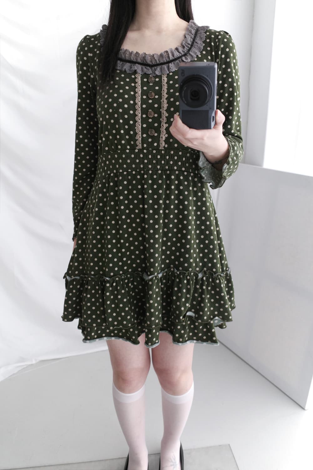 axes femme) dot lace one-piece 상품이미지5