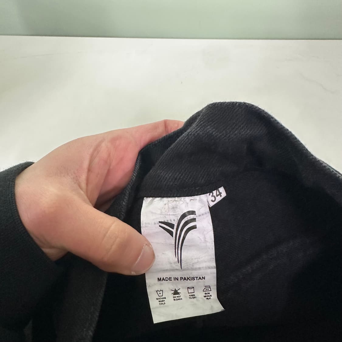 XL-XXL 빈티지 와이드부츠컷 블랙워시드 5스트라이프 찢청바지 상품이미지4