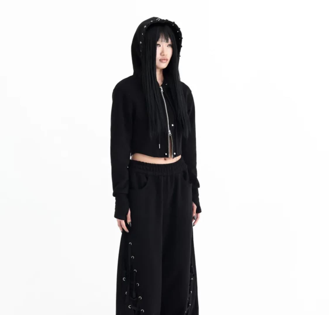 카이야 tie me up hoodie zip-up 상품이미지2