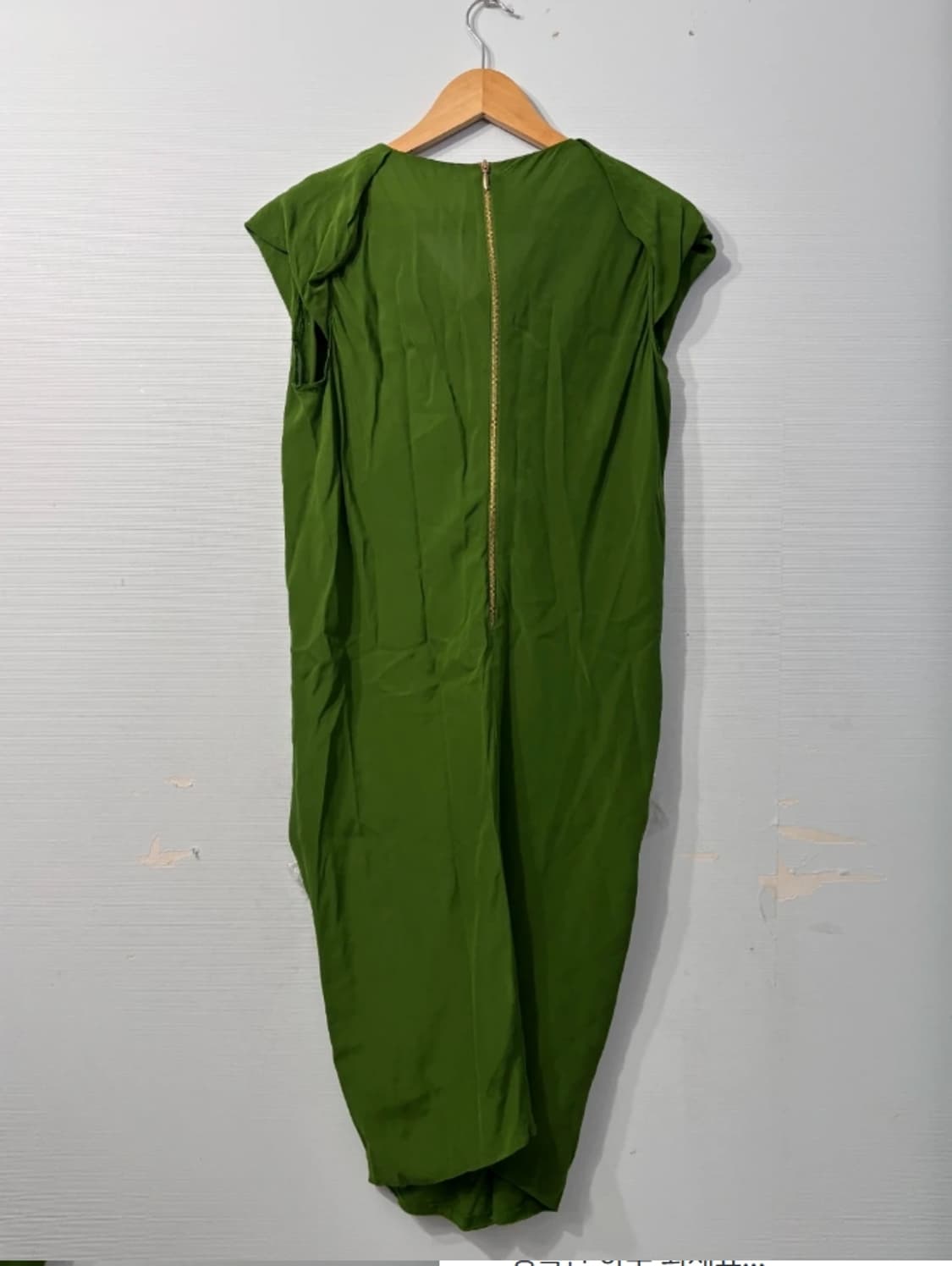 랑팡 LANVIN 그린 드레이프 원피스 ~55 상품이미지4