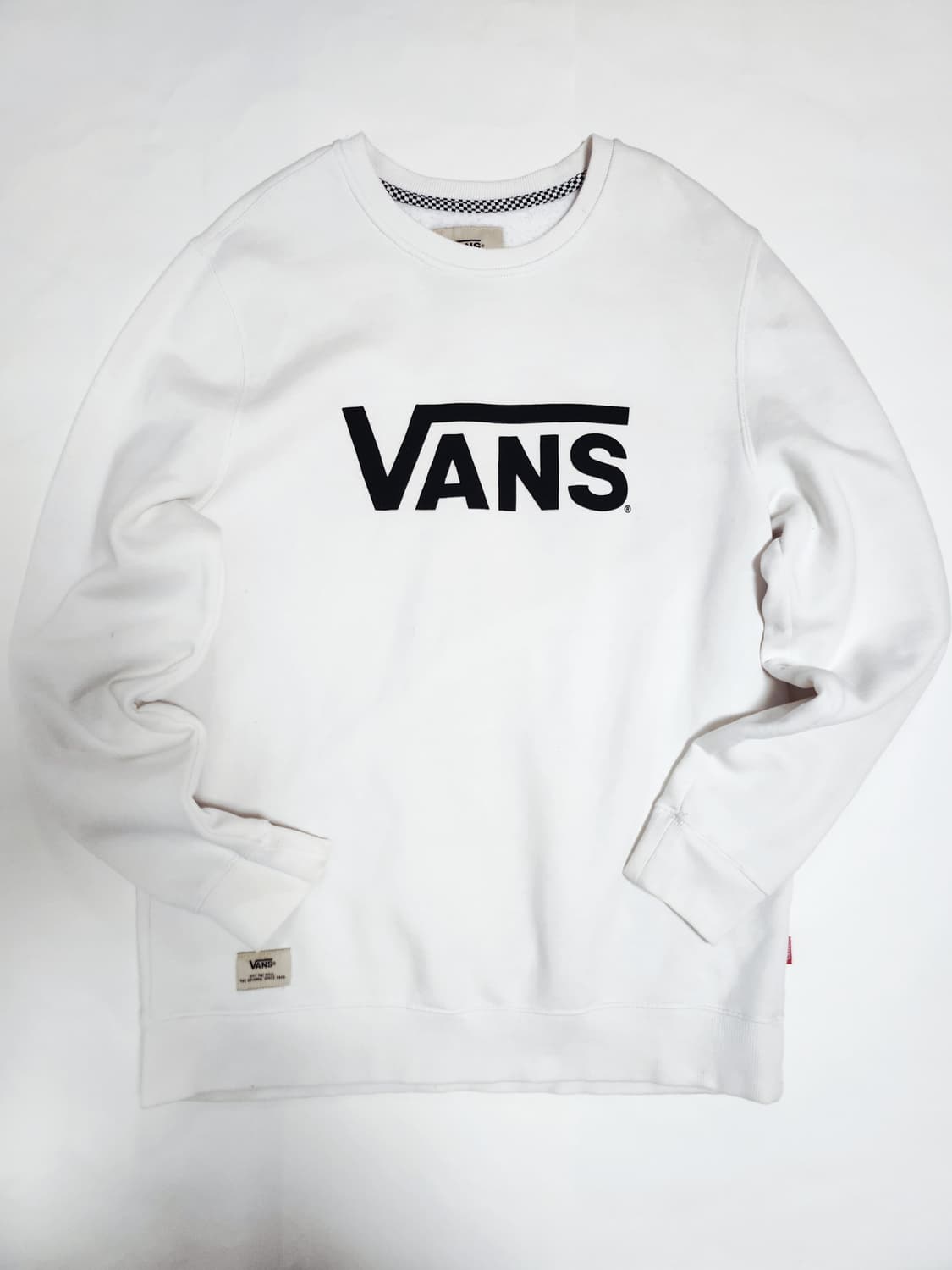 반스 흰색 기모 맨투맨 105 상품이미지1