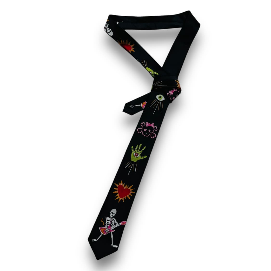 Zombie Skeleton Handmade Black Tie 상품이미지3