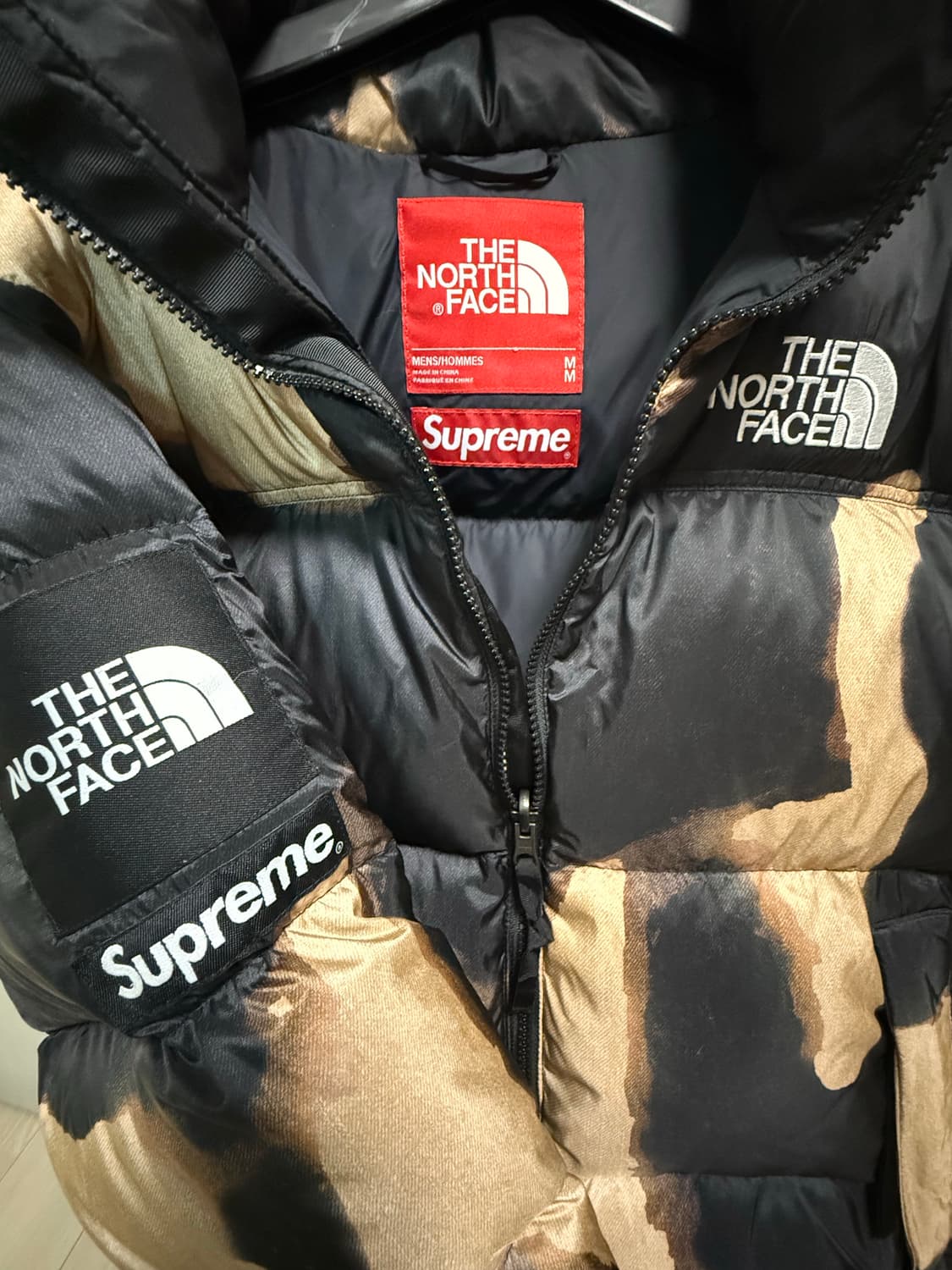 슈프림x노스페이스 블리치드 패딩 M 눕시 상품이미지3