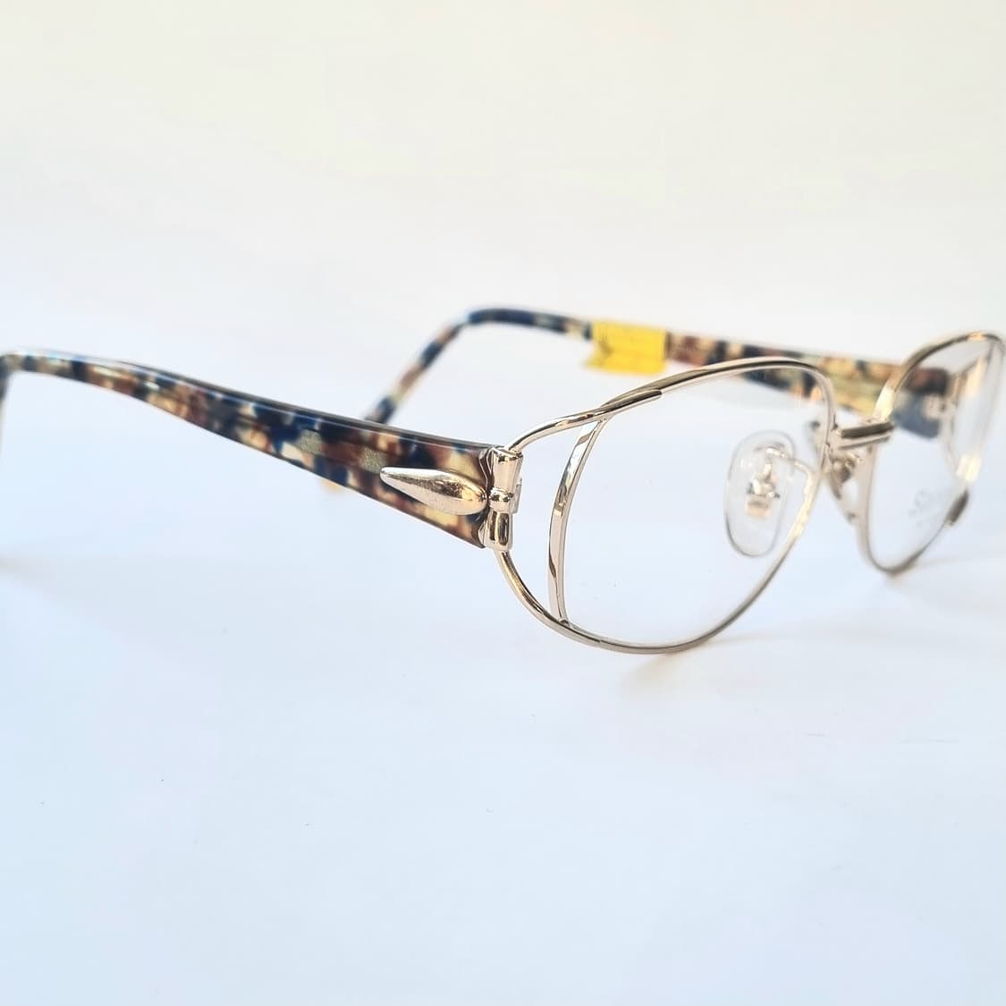 데드스탁 고급스러운 골드 금테 & 호피 다리 안경테 166 상품이미지1