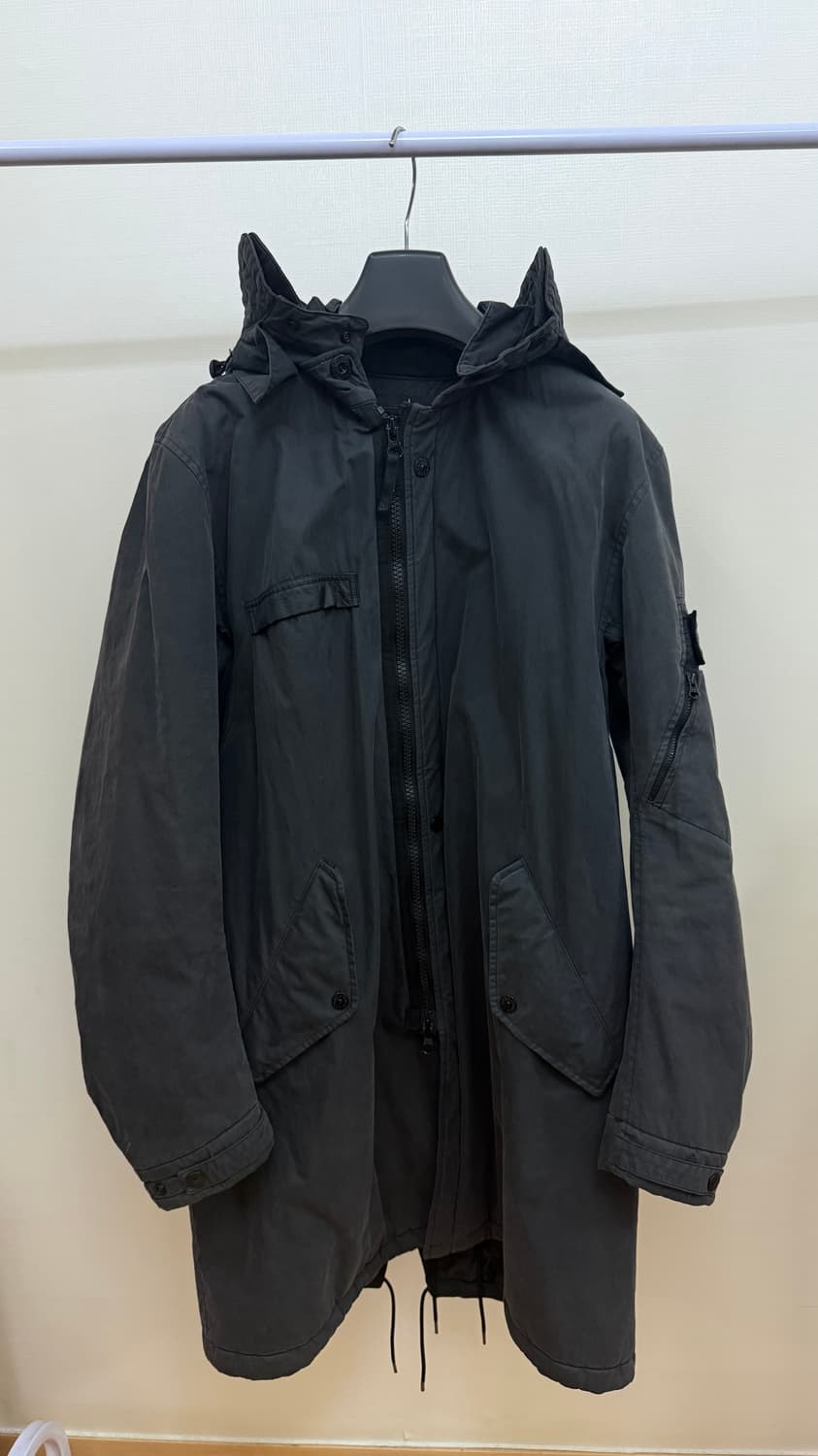 (M/100) 스톤아일랜드 쉐도우 피쉬테일 파카 블랙 TELA 50 상품이미지1
