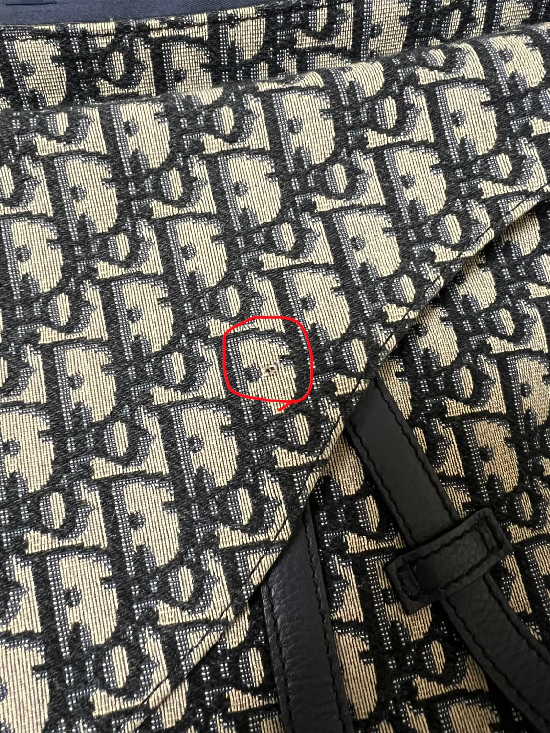 디올 새들 소프트 백 베이지 & 블랙 오블리크 상품이미지5