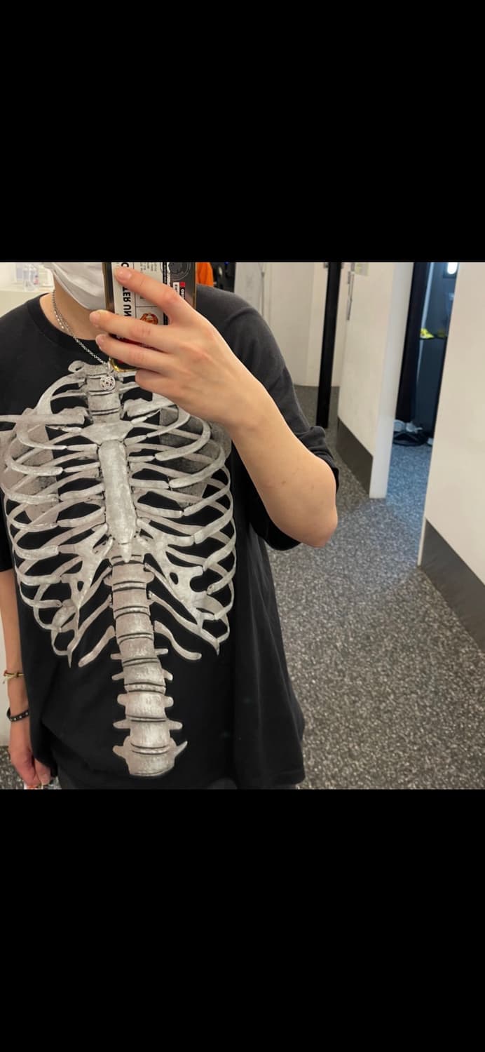 90s 본 bone 엑스레이 프린트 반팔티 xl 상품이미지2