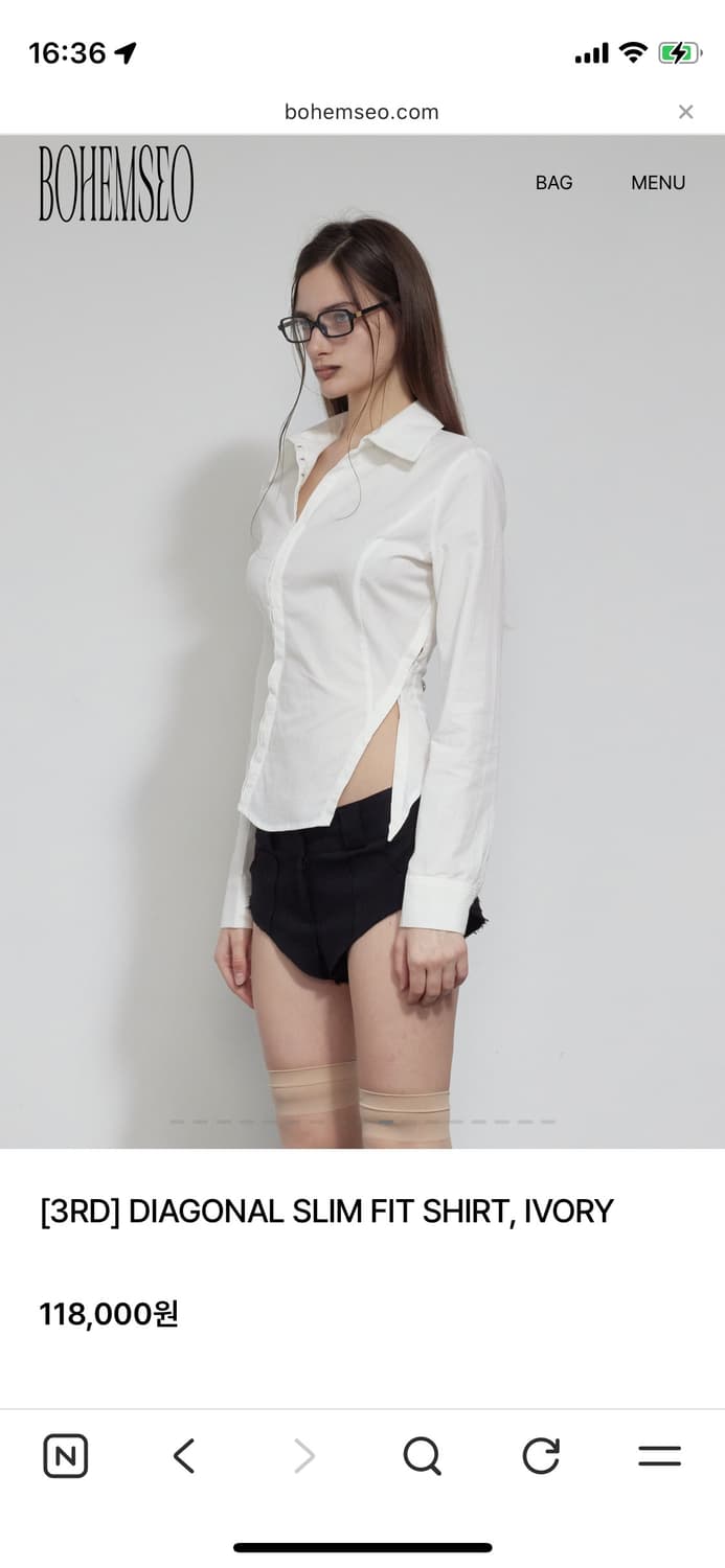 보헤미안서울 슬림핏 셔츠 상품이미지1