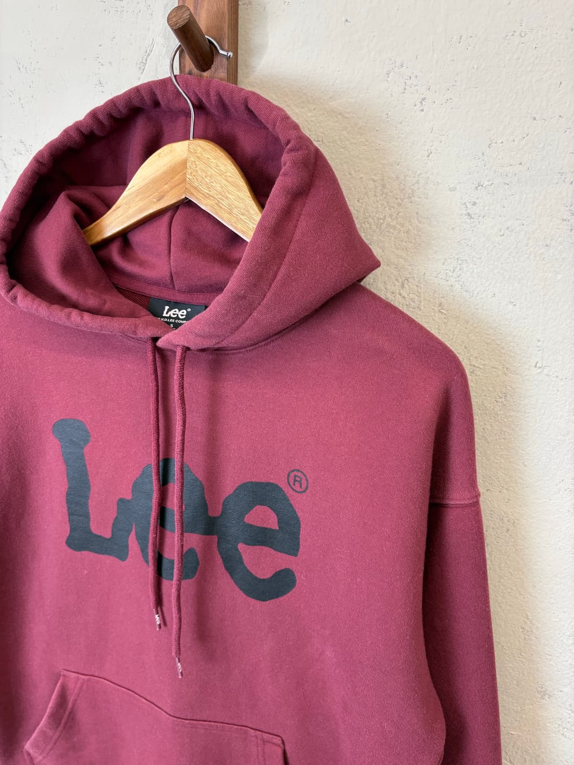 Lee 리 버건디 후드티 상품이미지4