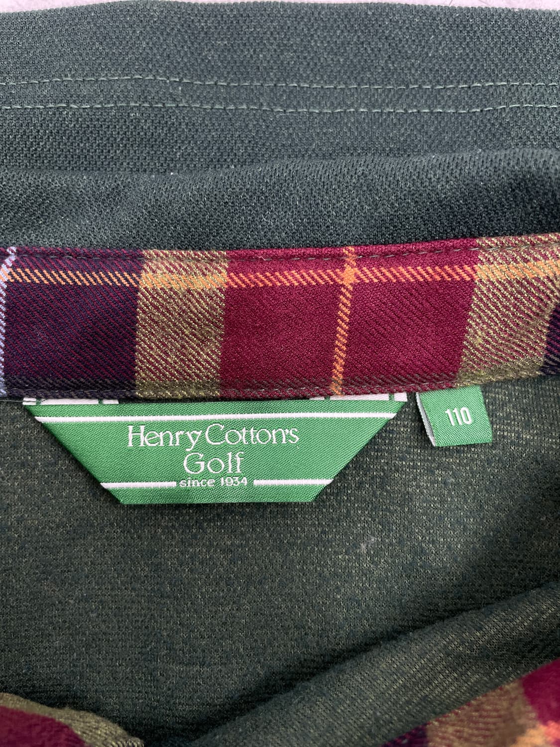 헨리코튼 골프 체크카라 긴팔 폴로셔츠 상품이미지5