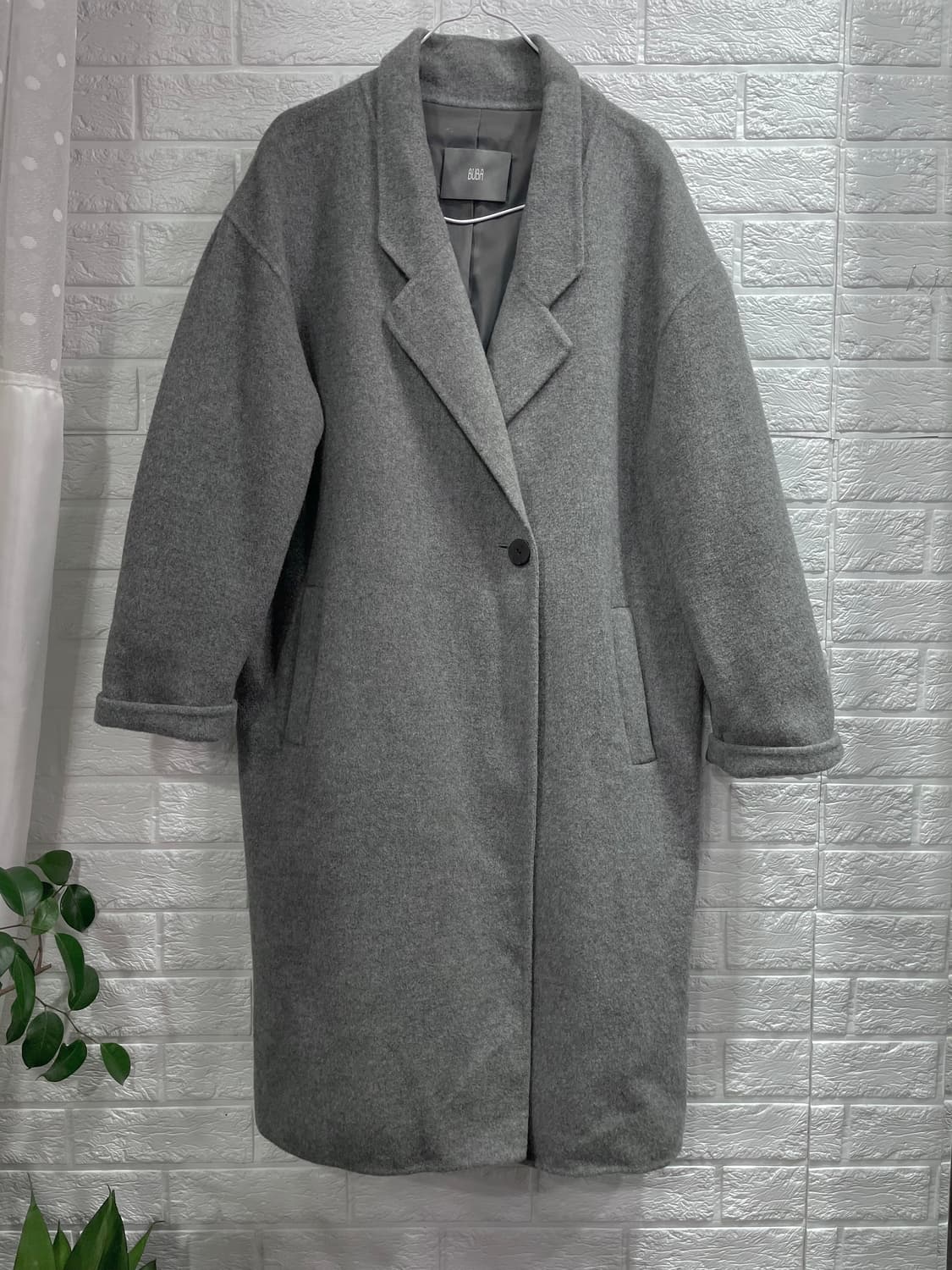 BUBA 여성 울캐시미어코트:) 롱코트 모직코트 그레이회색코트하객룩 상품이미지4