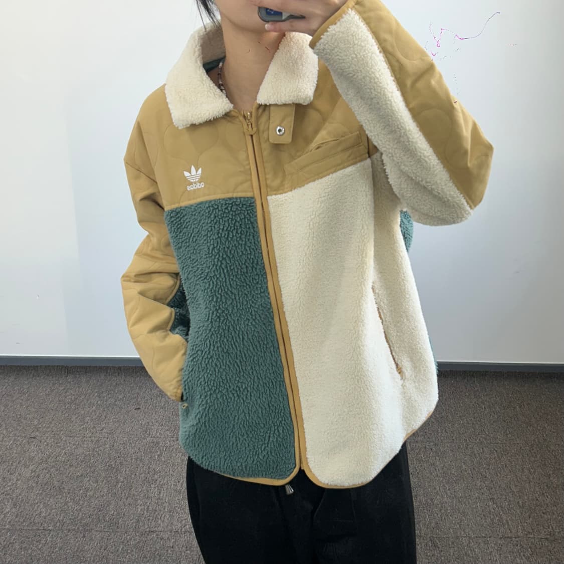 Adidas 아디다스 파이어버드 배색 후리스 누빔 자켓 상품이미지2