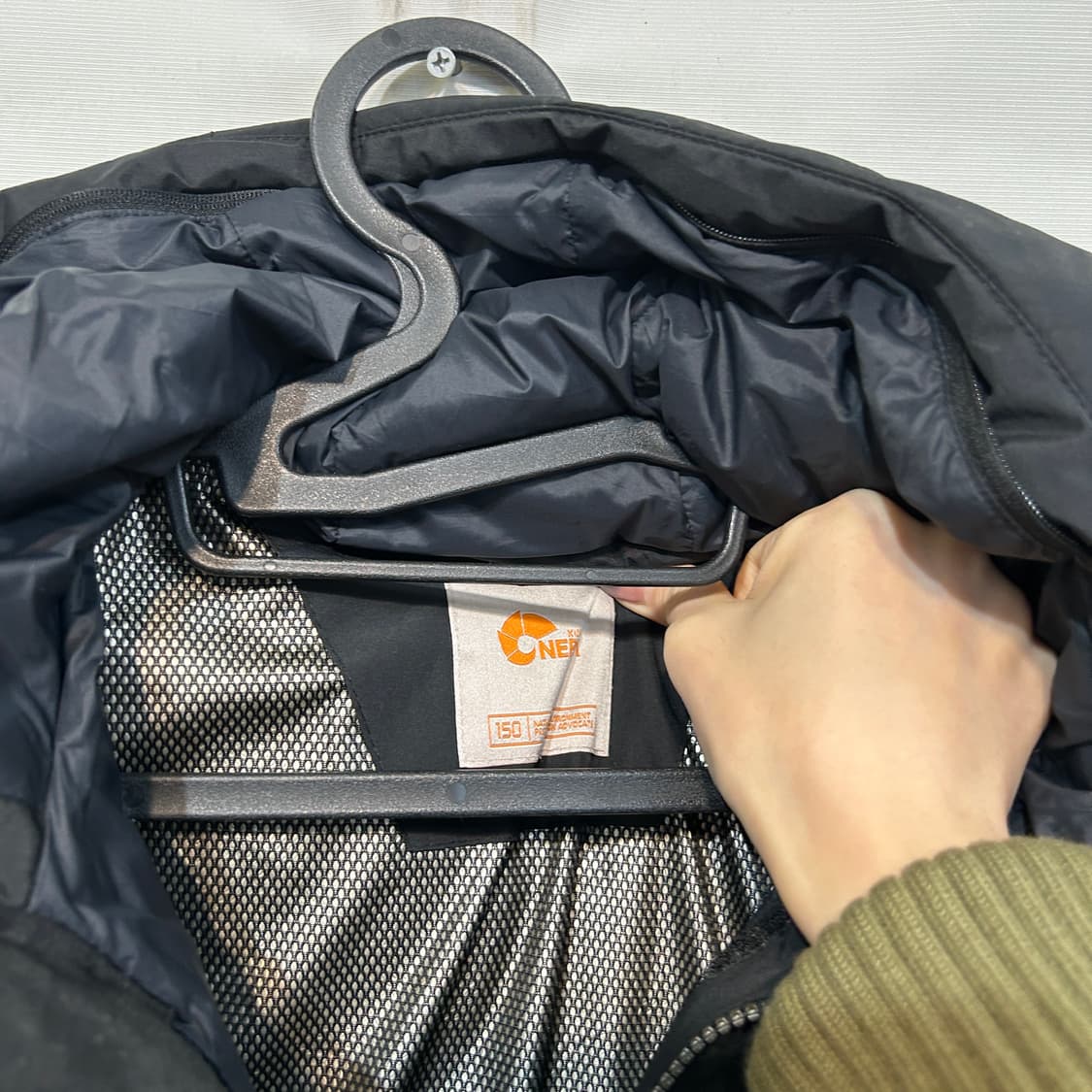 네파 키즈 구스다운 롱패딩 150 블랙 상품이미지2