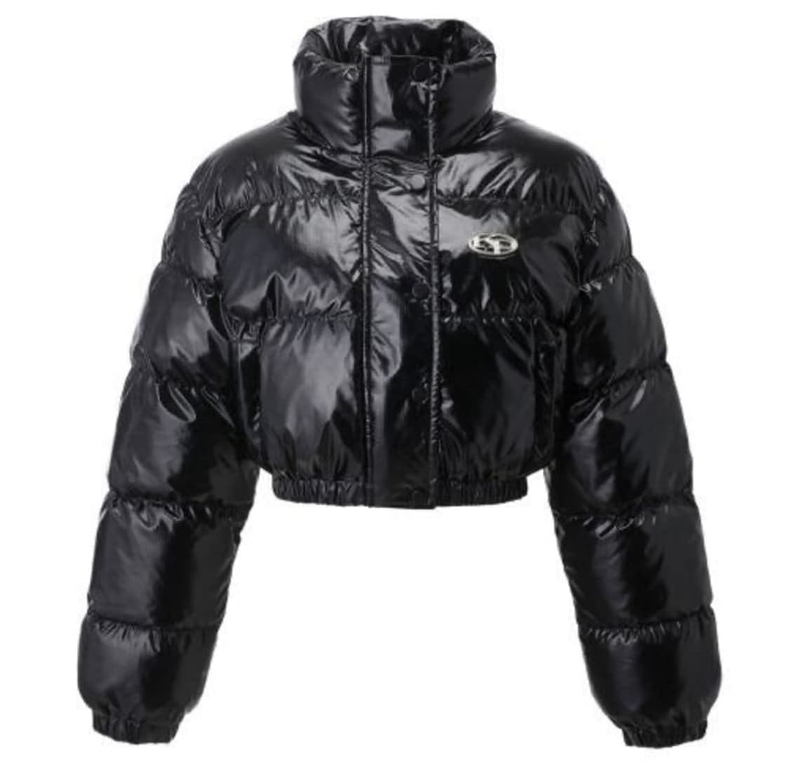 (새,택O)카키포인트 글로시 패딩 상품이미지1