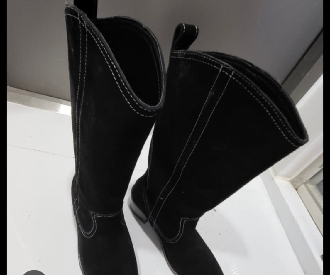 마뗑킴 블랙 스웨이드 웨스턴 부츠 235mm 상품이미지1