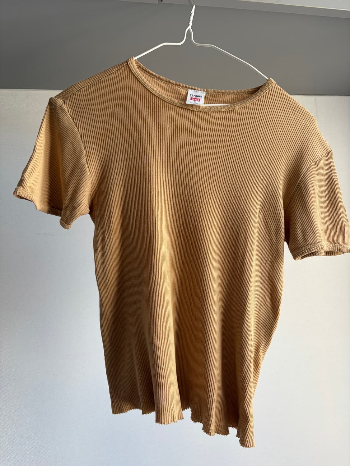 RE/DONE hanes 60s 리브 캡 슬리브 티셔츠 XS 리던헤인즈 상품이미지2