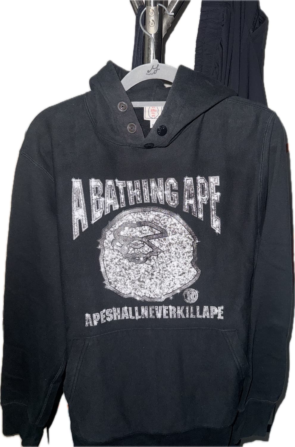 에이프 aape 베이프 bape 블랙 후드 S 상품이미지2