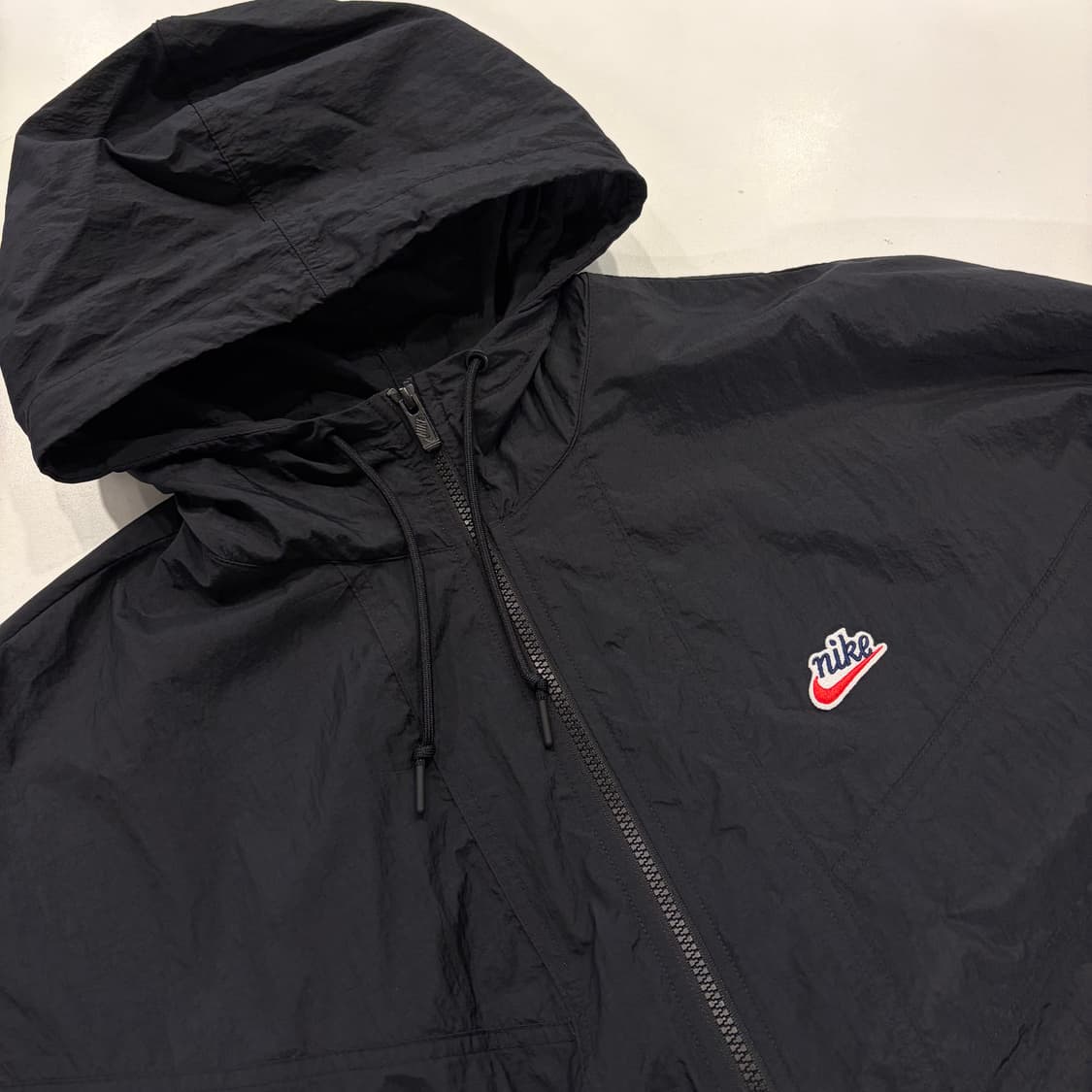 [2XL] 나이키 우븐 스카치 블랙 바람막이 후드 집업 B346 상품이미지3