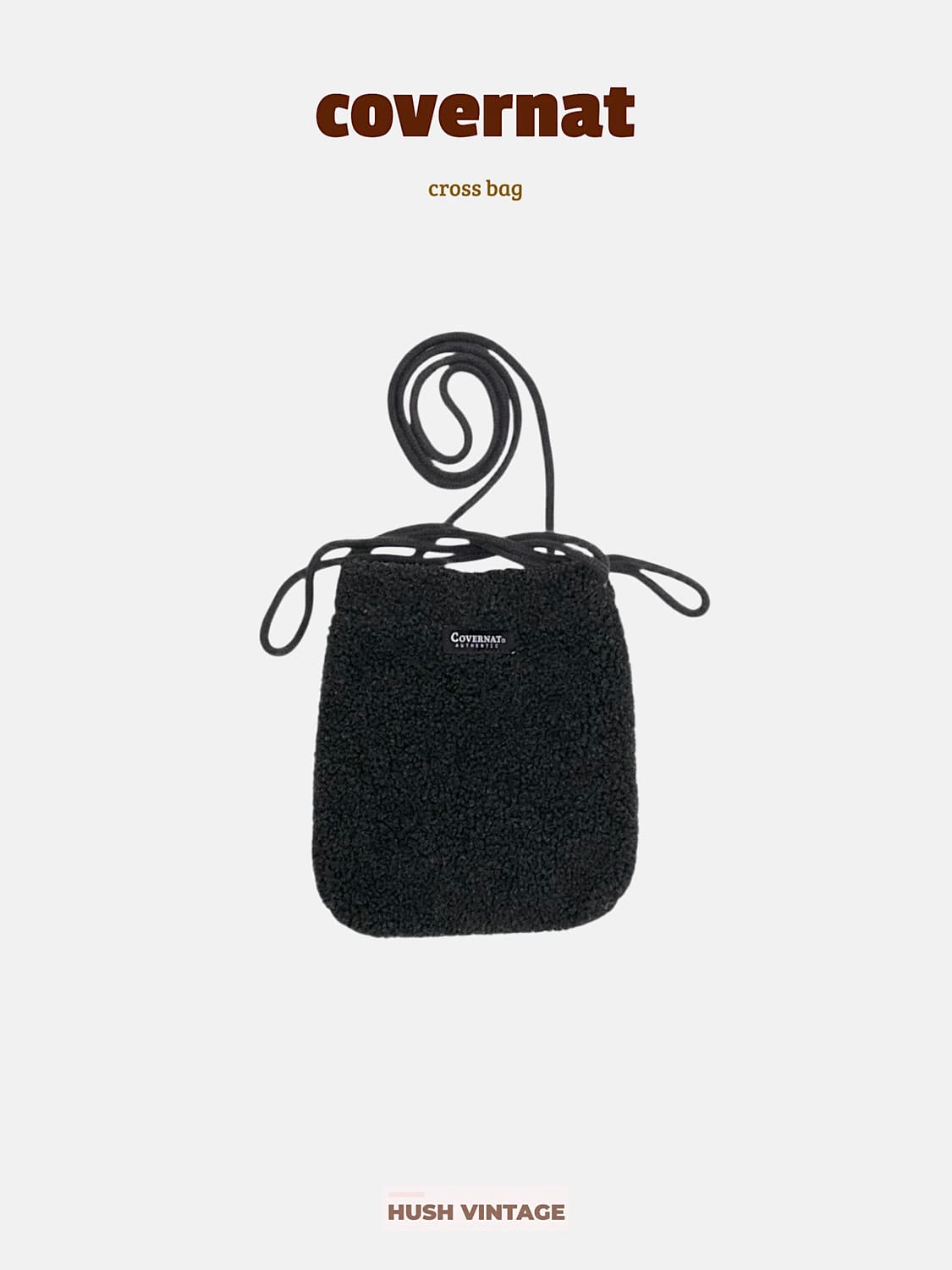 커버낫 부클 뽀글이 미니 크로스백 파우치 가방 상품이미지1