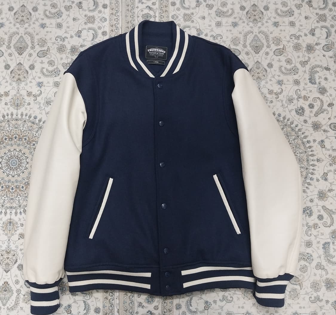 프리즘웍스 네이비 울 스타디움 자켓 L 상품이미지1