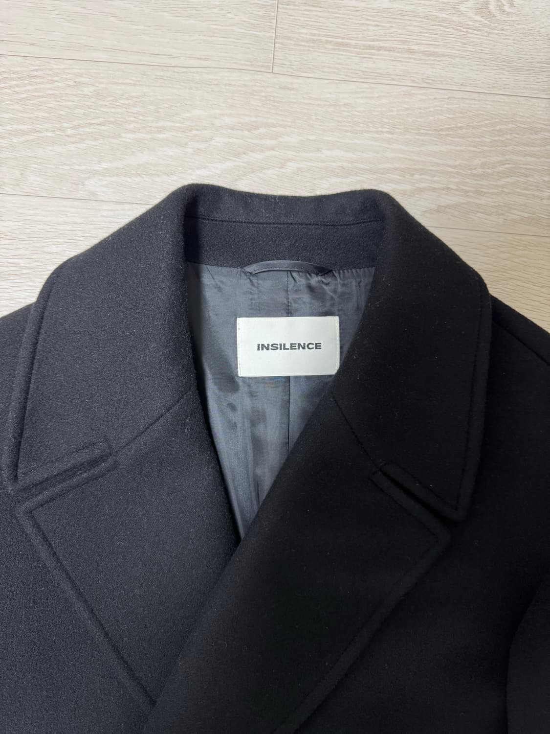 인사일런스 캐시미어 더블 롱 코트 BLACK/S 상품이미지3