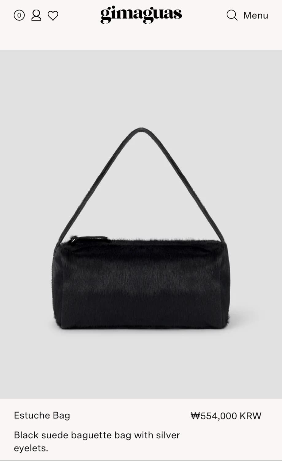 F/ gimaguas estuche 바게트 백 송치 블랙 상품이미지7