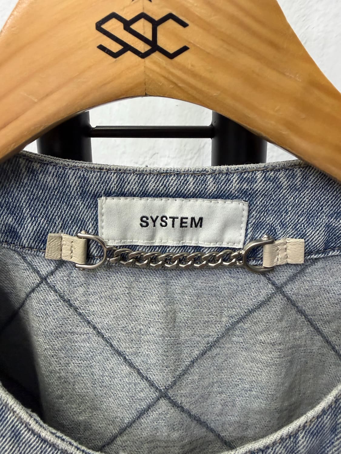 정품) SYSTEM 시스템 한섬 21ss 오버핏 데님 자켓 82 상품이미지6